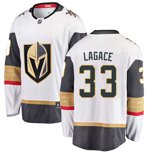 Herren Vegas Golden Knights Eishockey Trikot Maxime Lagace #33 Breakaway Weiß Fanatics Branded Auswärts